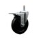 Service Caster 5'' Hard Rubber Wheel Swivel 7/16'' Grip Ring Stem Caster Total Lock Brake SCC-GRTTL20S514-HRS-716138 - alternate 1